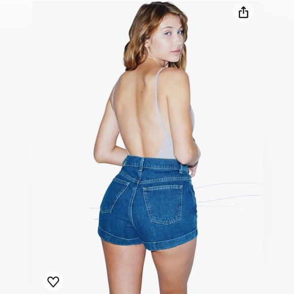 American apparel high waisted cuff short - Picture 3 of 6